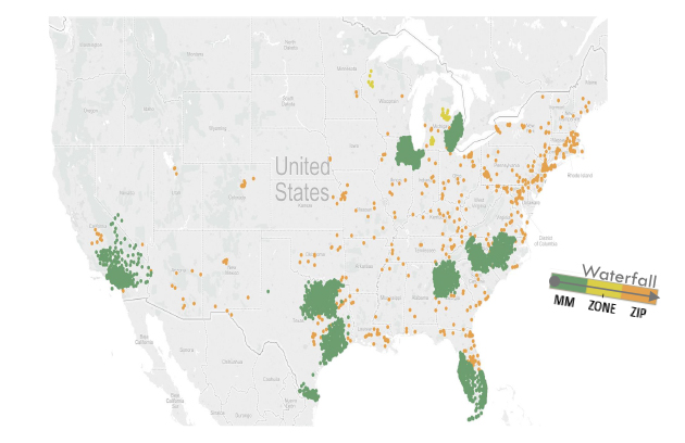 US map brands X pods detergent