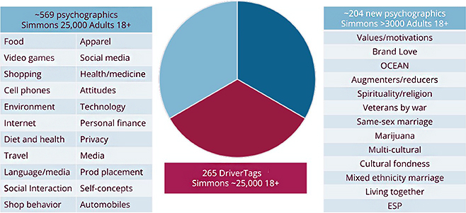 simmons psychographics list of parameters