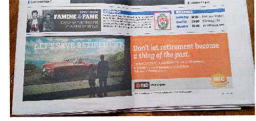 let's save retirement print ad